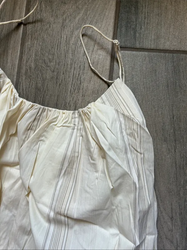 Faithfull the Brand Cream Maxi Slip Dress with Spaghetti Straps - Image 5