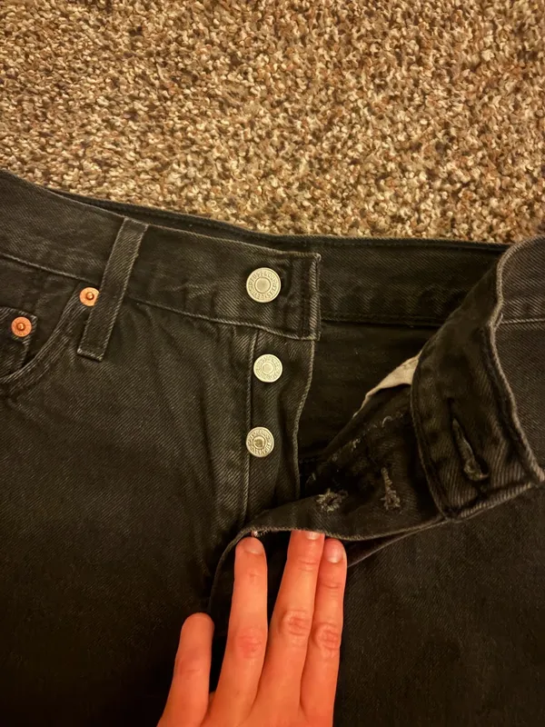 Levi’s Jean Shorts 501 Denim Black - Image 3