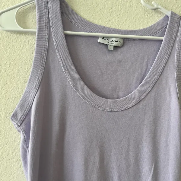 NEW Michael Stars Paloma‎ Tank Blouse Lilac Large - Image 5
