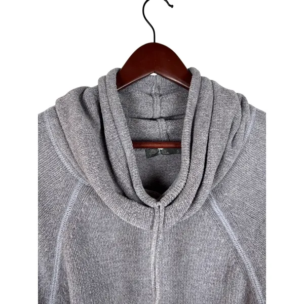 Prana Auberon Cowl‎ Neck Sweater Womens Small Grey Purple Long Sleeve Pullover - Image 3