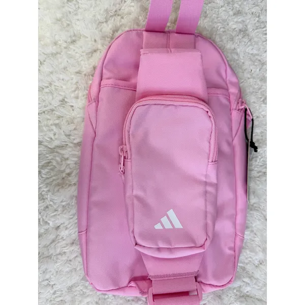 Adidas Pink Core Sling Bag Crossbody Backpack Adjustable Strap NEW - Image 5