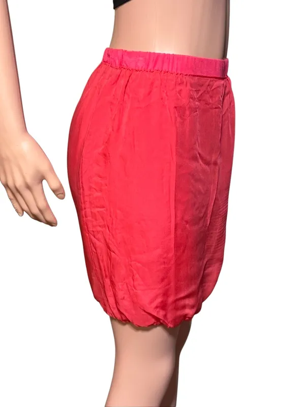 Amorethos pink mesh overlay elastic high waist mini pencil skirt 4/S - Image 4