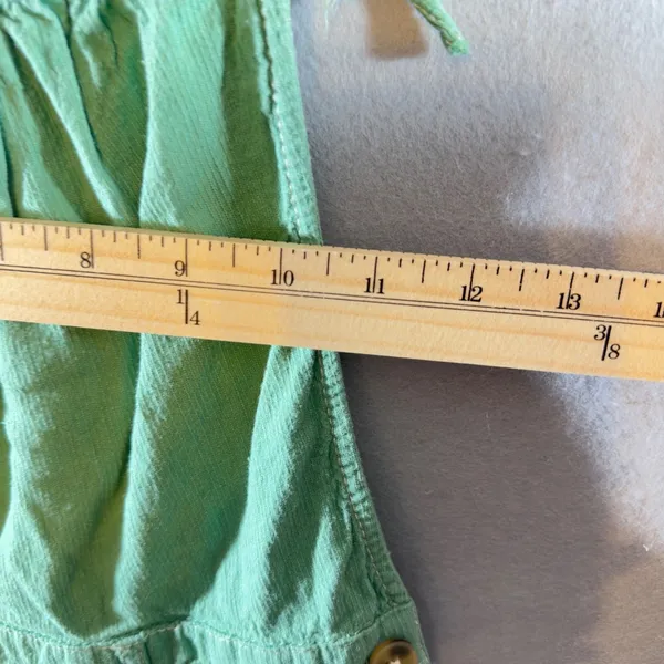 500 |‎ Urban Outfitters Boho Linen Blend Tie Shoulder Romper Green Womens S - Image 3