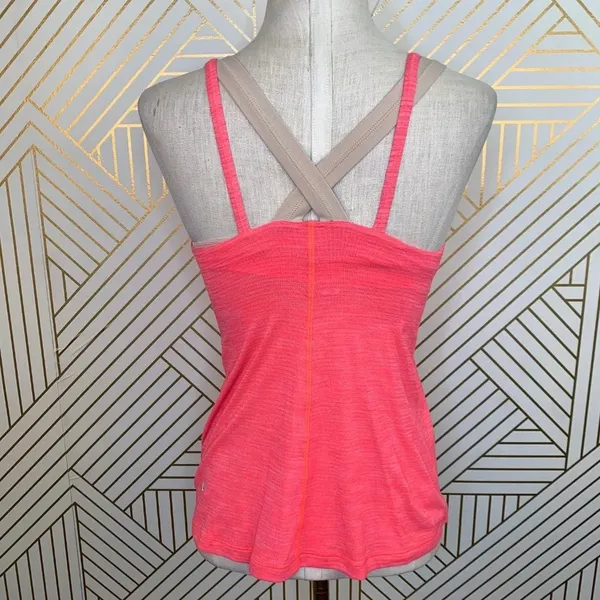 Lululemon Run For Gold Tank Heather Electric Coral‎ - Image 6