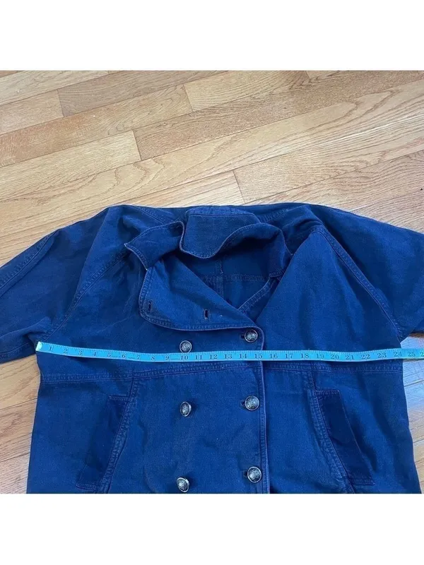 Free People We The Free Viva Surplus Denim Jean Jacket in Starless Sky Sz M - Image 12
