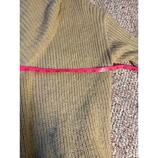 Judy Blue Chunky Knit‎ Open Front Cardigan Sweater Beige Wool Blend Medium/Large - Image 5