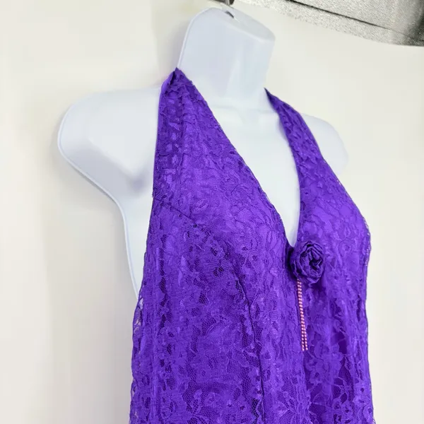 Vtg Y2K Fredericks of Hollywood Lace Babydoll Dress Sz 14 Whimsigoth HOCO USA - Image 6