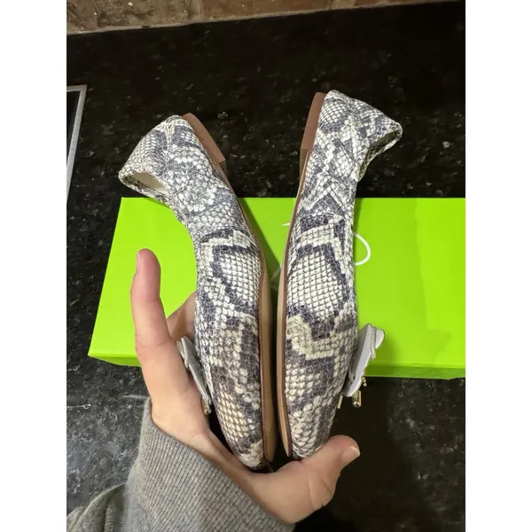 Sam Edelman Felicia Roccia Leather Snakeskin Ballet Flats Women's‎ Size 6 Bow! - Image 7