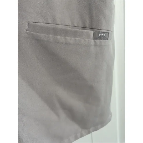 FIGS Casma Scrub Top Womens Size S Grey V-Neck FIONx Short Sleeve Medical Pocket - Image 4