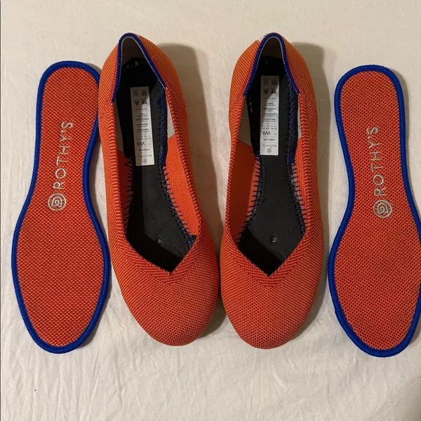 Rothy's Retired Rare Persimmon The Point Flats Orange Shoe Women's Size 8 - Image 6