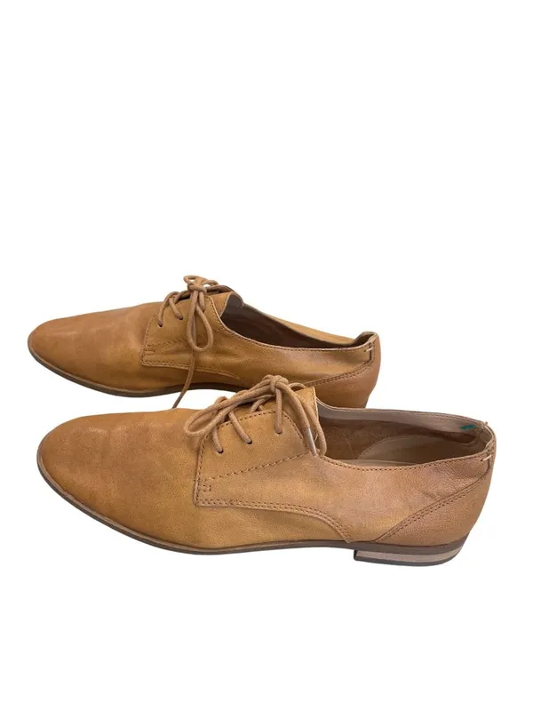 Frye & Co Womens Brown Leather Lace-Up Oxford Flat Shoes Size 10M SKU 8400 - Image 3