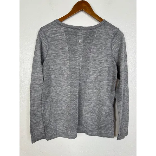Lululemon Swiftly Tech Long Sleeve Crew Shirt Heathered Grey Space‎ Dye Womens - Image 2