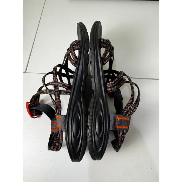 Chacos ZCloud 2 Sandals Womens 9 Strappy Toe Loop Black Orange Hiking Gorpcore - Image 7