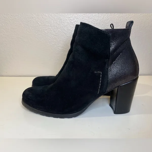 Paul Green Women’s Black Heeled Ankle‎ Boots Sleek Design Size 9 - Image 2
