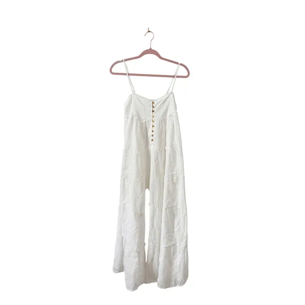 NWT Show Me Your Mumu Gracie White Tiered Midi Dress XS - Image 5