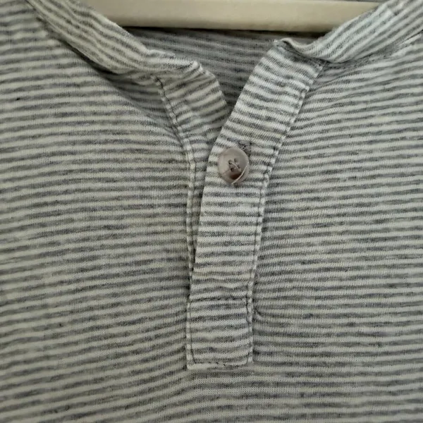 Marine Layer Supima Cotton Modal Blend Striped Henley Long Sleeve Tee‎ Size M/L - Image 5