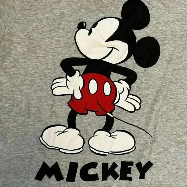 NWOT Disney Mickey Mouse 'Hey Mickey' Front & Back Print Tee Gray XL/XXL - Image 5