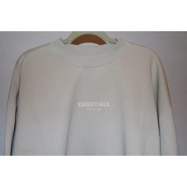 Fear of God Essentials Beige Relaxed Crewneck Sweatshirt - Image 5