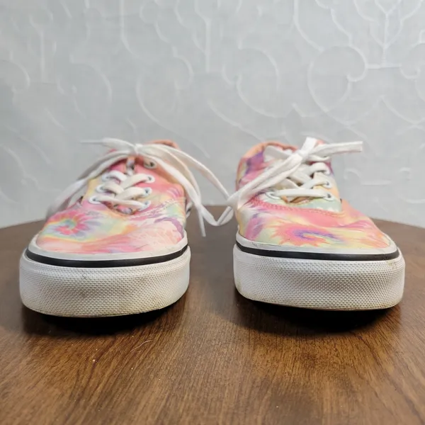 Vans Womens Doheny Shoes 7.5 Pink Tie Dye Low Top Lace Up Casual Sneakers 721356 - Image 7