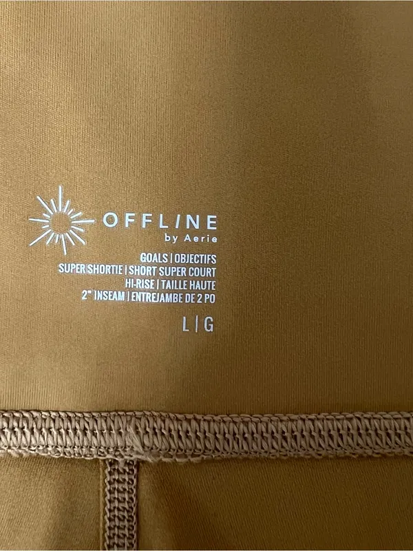 aerie High-Waist Mustard Active Shorts - Image 3