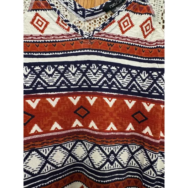 Rue 21 NWT western‎ boho tank with knit back size L - Image 4