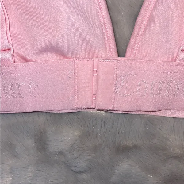 Juicy Couture Pink Bralette L | Logo Band | Soft Stretch Sleepwear - Image 6