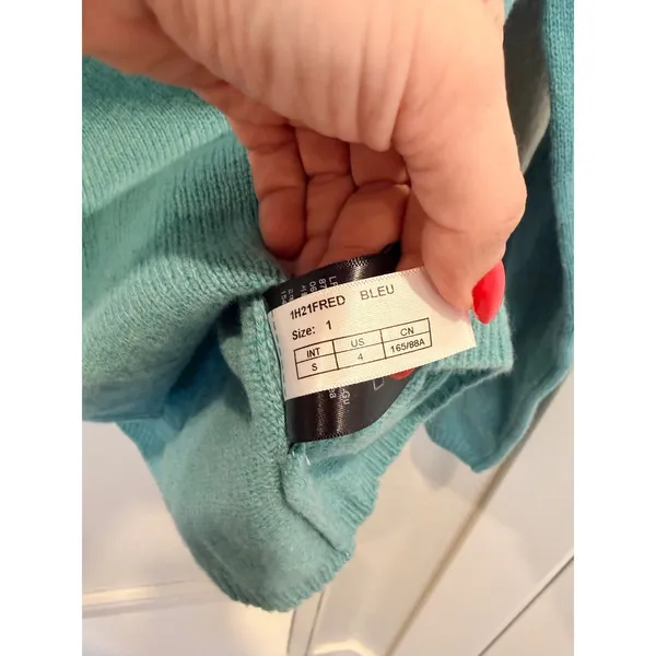 Ba&sh Fred Wool Sweater in Bleu Size S - Image 10