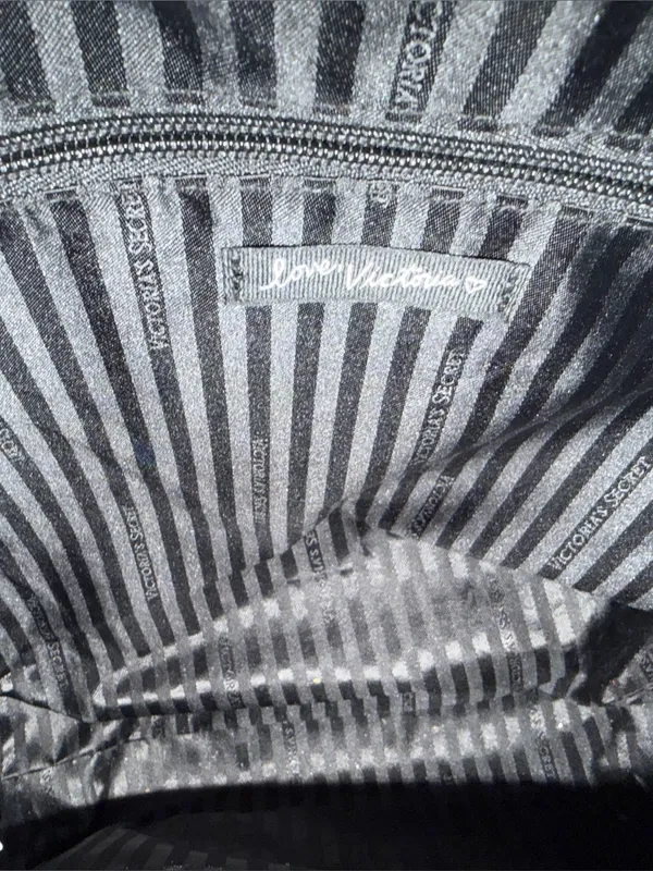 Victoria’s Secret Love Victoria Black Grommet Convertible Tote Backpack Y2K - Image 9