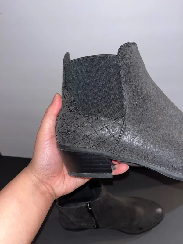 Women's Black Low Heel Ankle Booties - Sleek Chelsea Style - Image 5