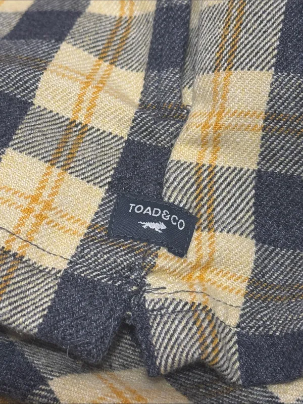 TOAD & CO. Bodie Zip Hoodie M 23” p2p Navy/Yellow $130 Retail EUC - Image 10
