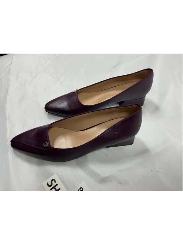 Womans New Naturalizer Georgia Slip On Pumps 8 M Plum Pointed Toe Block Heel - Image 3