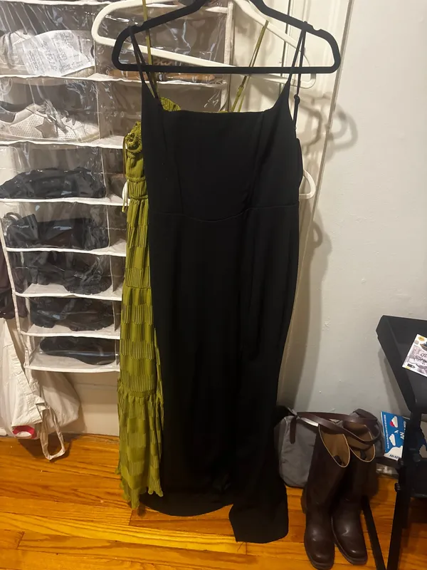 Lulus Long Black Dress with slit - Image 2