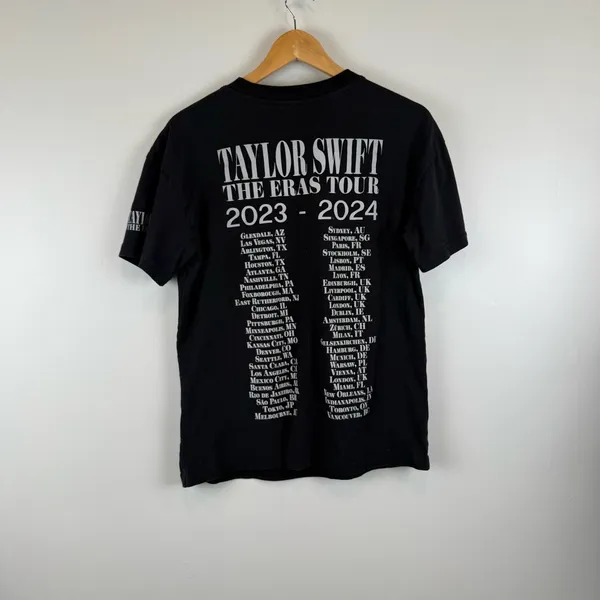 Taylor Swift Eras Tour T-Shirt Size Small 2023 - 2024 Eras Tour Merch Black - Image 2