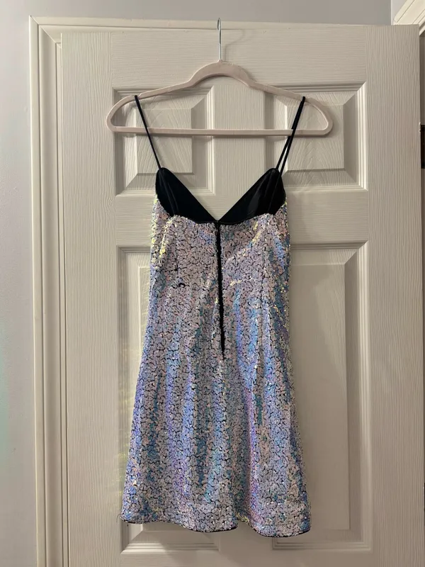 Sequin Iridescent Dress Blue Size XS - Image 3