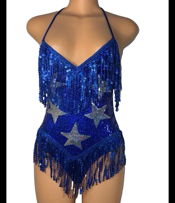 Sequin bodysuit Blue - Image 3