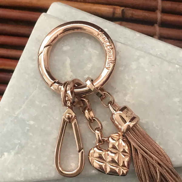 Vera Bradley Love Hope Bag Charm Rose Gold - Image 2