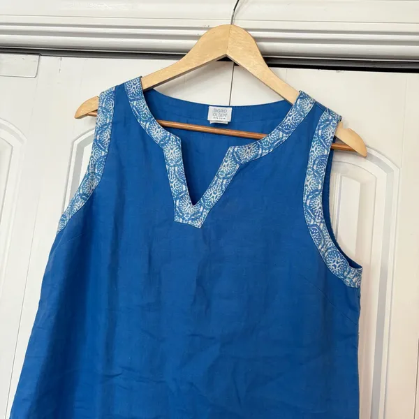 Sigrid Olsen Blue Dress‎ Size Small - Image 3