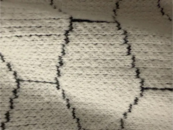 Ann Taylor Cream Open-Front Geometric Knit Cardigan - Image 3