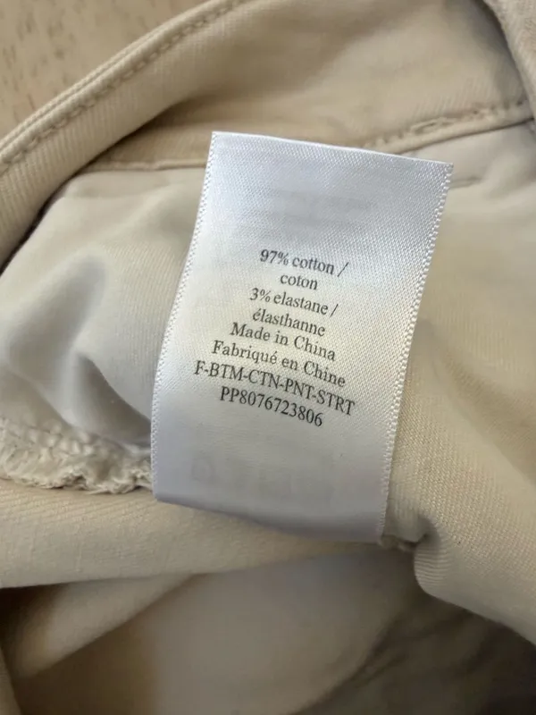 Everlane Women’s Cream Beige High Rise Straight Leg Crop Denim Pants Size 2 - Image 5