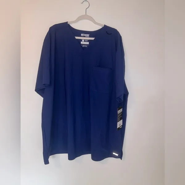 Grey’s Anatomy Edge Scrub Top NWT 3XL Color is‎ Indigo (Dark/Navy Blue) Stretch - Image 3
