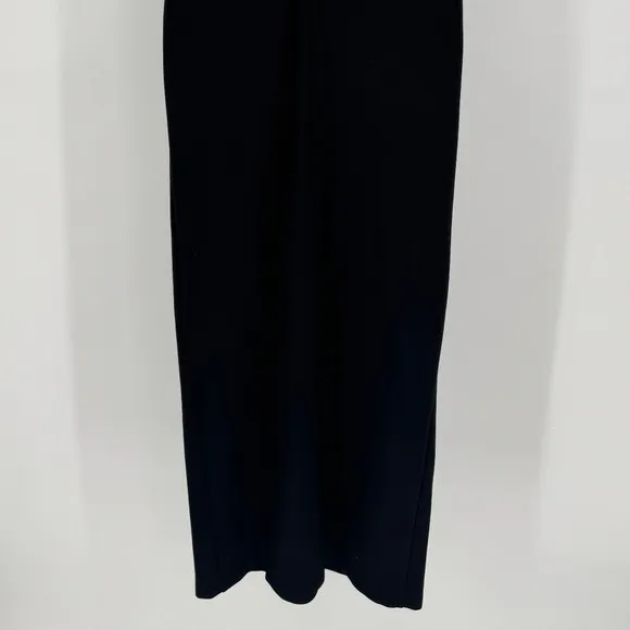 Marcella Sonata‎ Ponte Knit Midi Cocktail Dress Small Black Asymmetric Cutout - Image 8