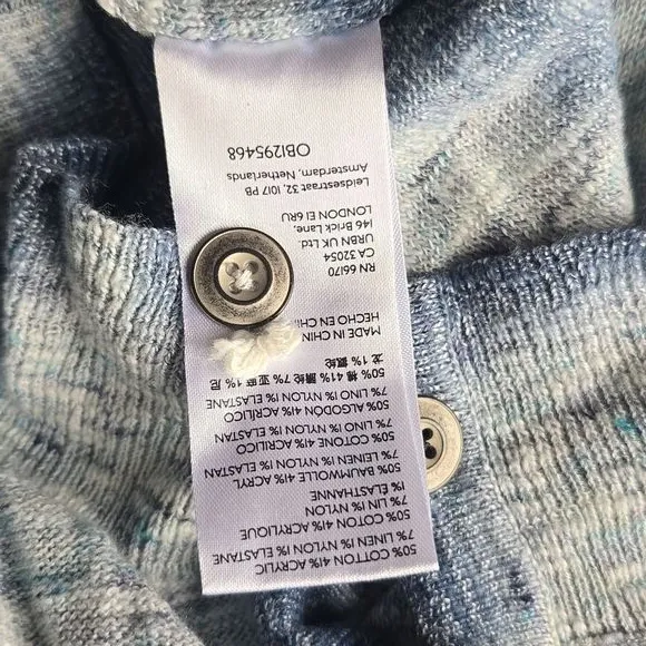 Anthropologie - Pilcro NWOT‎ Tie Dye Cardigan Sweater Size Large Indigo Blue Size M - Image 8
