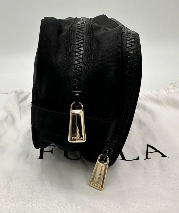 Furla Tessuto Nylon Cosmetic Bag Black - Image 5