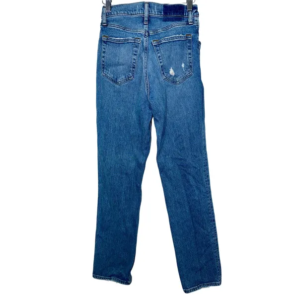 Abercrombie & Fitch 90s Straight Ultra High Rise Denim Distressed Jeans Sz 26 2 - Image 2