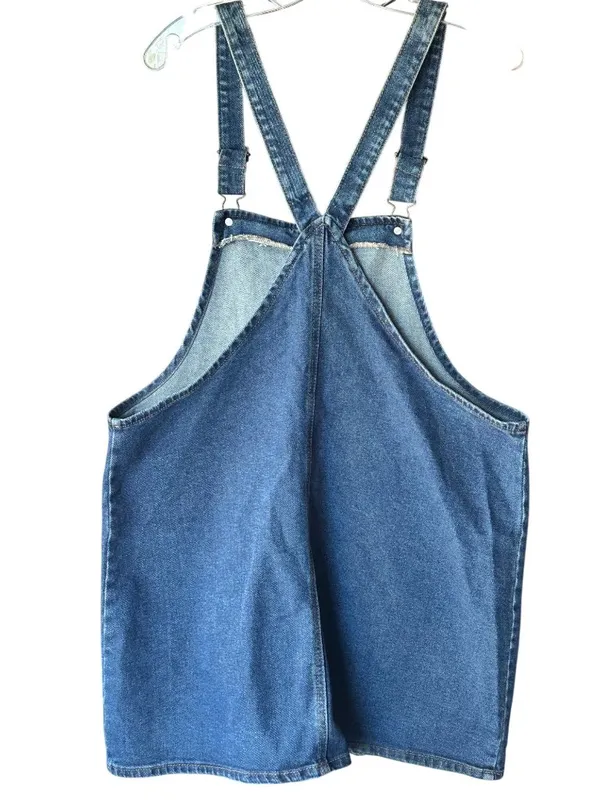 Wild Fable Blue Denim Overall Dress With Adjustable Straps & Front Pockets - Image 8