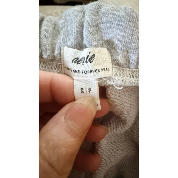 Aerie Women's Small Low Rise Barrel Leg Sweatpants Gray Jogger Pockets - Image 4