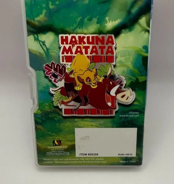 Disney Pin The Lion King VHS Tape Case Hakuna Matata Monogram Limited Edition - Image 2