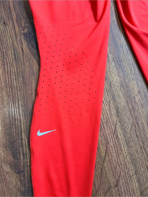 Nike Swift Dri-FIT Running Leggings Red High Rise 7/8 Length Women’s Small NWT - Image 9