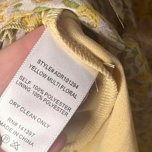 ASTR autumn wedding guest Yellow Floral Mini Dress XS | Coquette Romantic - Image 7