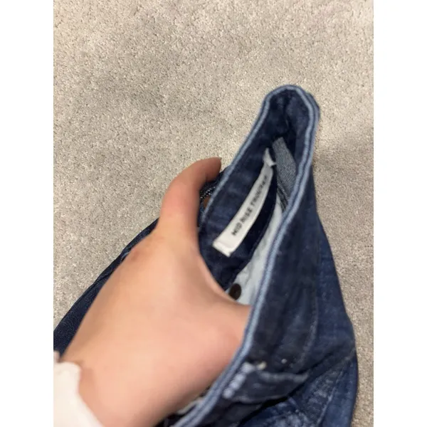 wrangler mid tise trouser raw hem size 24x30‎ dark wash Cut To 30in Inseam - Image 5